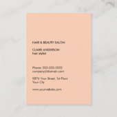 Minimale elegante grijze Bleke roze schaar Haarsty Visitekaartje (Achterkant)