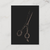 Minimale elegante grijze Bleke roze schaar Haarsty Visitekaartje (Voorkant)