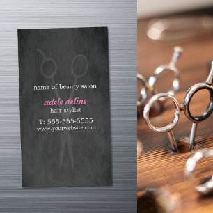 Minimale elegante grijze roze haarlijst magnetisch visitekaartje