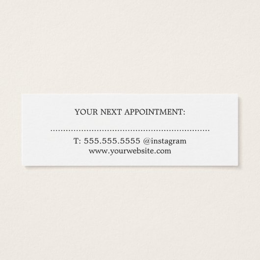 Minimale elegante grijze schaar Haarste Mini Visitekaartjes (Achterkant)