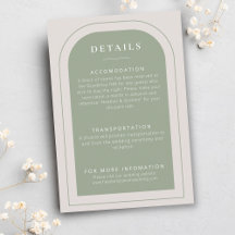 Minimale Elegante Groene Huwelijksdetails