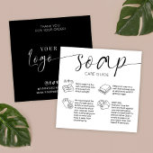 Minimale Elegante Handgemaakte Zeepbar Verzorging  Vierkante Visitekaartje