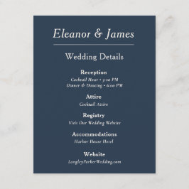 Minimale Elegante Haven Blauwe Details Kaart