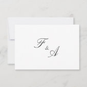 Minimale Elegante Islamitische Moslim Bruiloft RSVP Kaartje (Voorkant)