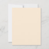 Minimale Elegante Ivoor Save the Date Kaart (Achterkant)