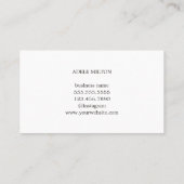 Minimale Elegante Ivoor Zwart Gouden Haar Stylist Visitekaartje (Achterkant)