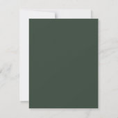Minimale Elegante Jager Groen Bedankkaart (Achterkant)