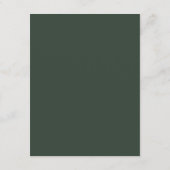 Minimale Elegante Jager Groene Details Kaart (Achterkant)