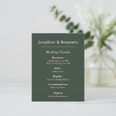 Minimale Elegante Jager Groene Details Kaart (Staand voorkant)
