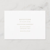 Minimale elegante Kaart voor scriptontvangstbehuiz (Voorkant)