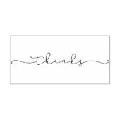 Minimale Elegante Kalligrafie Dank u Script Rubberstempel (Afrduk)