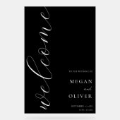 Minimale Elegante Kalligrafie Script Bruiloft Welk Acryl Bord (Voorkant)