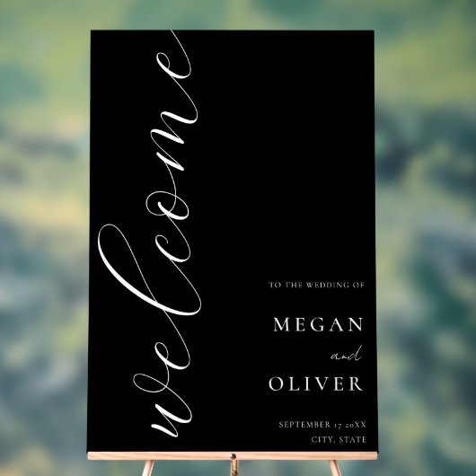 Minimale Elegante Kalligrafie Script Bruiloft Welk Acryl Bord (Neutraal)