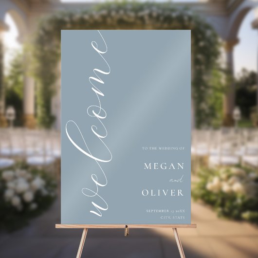Minimale Elegante Kalligrafie Script Bruiloft Welk Acryl Bord