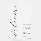 Minimale Elegante Kalligrafie Script Bruiloft Welk Acryl Bord (Hoek)