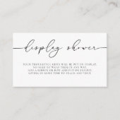 Minimale elegante kalligrafietoestellen informatiekaartje (Voorkant)