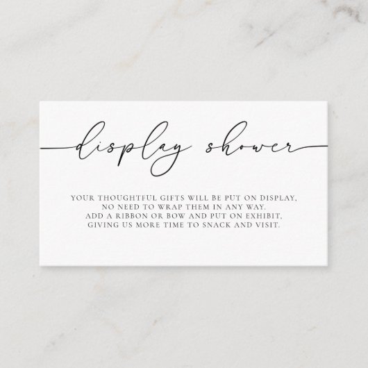 Minimale elegante kalligrafietoestellen informatiekaartje (Voorkant)