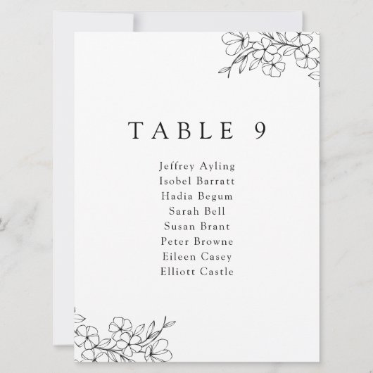 Minimale Elegante Kersenbloesem Zitting Grafiek Ka (Voorkant)