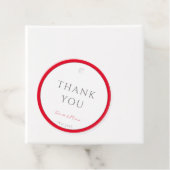 Minimale Elegante Kersenrode Eenvoudige Trouwdag Bedankjes Labels (In situ)