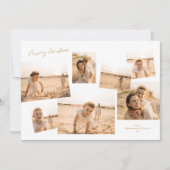 Minimale Elegante Kerst Multi 7 Fotoalbum Feestdagenkaart (Voorkant)