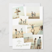 Minimale Elegante Kerst Multi 8 Fotoalbum Feestdagenkaart (Voorkant)