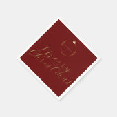 Minimale Elegante Kerstmis Bauble Faux Gold Folie Servet (Hoek)