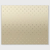 Minimale elegante kersttiny Gold Polka Dots Cadeaupapier (Vlak)