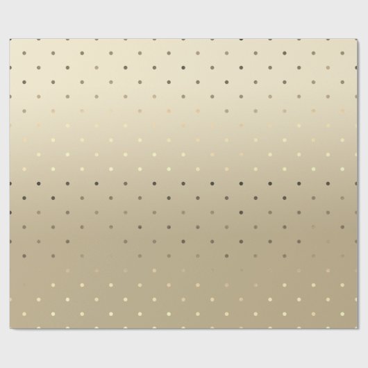 Minimale elegante kersttiny Gold Polka Dots Cadeaupapier (Vlak)