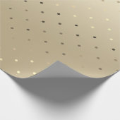 Minimale elegante kersttiny Gold Polka Dots Cadeaupapier (Hoek)