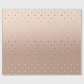 Minimale elegante kersttiny Gold Polka Dots Cadeaupapier (Vlak)