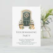 Minimale Elegante Kerstwinter Housewarming Kaart (Staand voorkant)