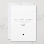 Minimale elegante klasse van het afstuderen van de bedankkaart (Achterkant)