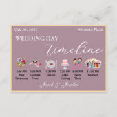 Minimale Elegante Klassieke Trouwtijdlijn Informatiekaartje (Voorkant)