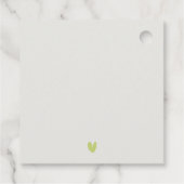 Minimale elegante kleurrijke regenboogbruiloft bedankjes labels (Achterkant)