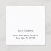 Minimale Elegante Koele Rode Appel Voedingsdeskund Vierkante Visitekaartje (Achterkant)