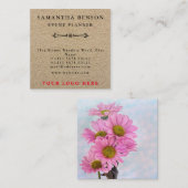 Minimale elegante Kraft Uw Logo Vierkante Visitekaartje (Voorkant / Achterkant)