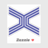 Minimale Elegante Letter X Monogram Sticker (Vel)