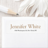 Minimale elegante lichtbruin en witte bold retro etiket (Insitu)