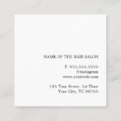 Minimale elegante lichtbundel Haarstylist Vierkante Visitekaartje (Achterkant)