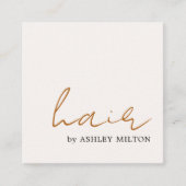 Minimale elegante lichtbundel Haarstylist Vierkante Visitekaartje (Voorkant)