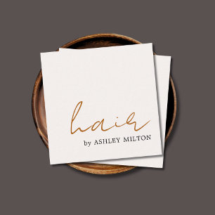 Minimale elegante lichtbundel Haarstylist Vierkante Visitekaartje