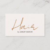 Minimale elegante lichtbundel Haarstylist Visitekaartje (Voorkant)