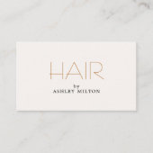 Minimale elegante lichtbundel Haarstylist Visitekaartje (Voorkant)