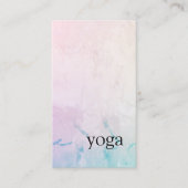 Minimale Elegante Lichte Pastel Yoga Instructeur Visitekaartje (Voorkant)