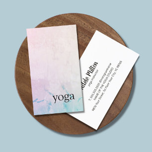 Minimale Elegante Lichte Pastel Yoga Instructeur Visitekaartje
