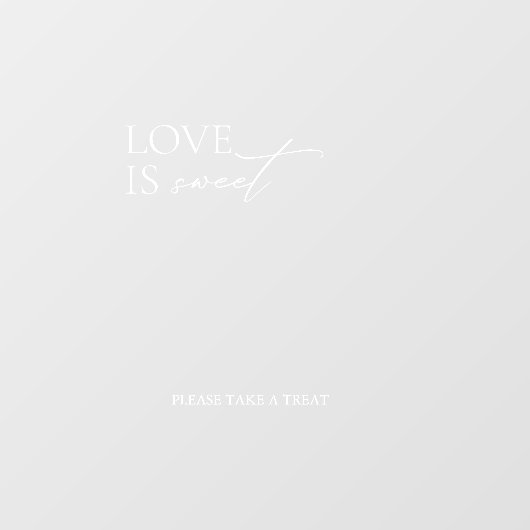 Minimale Elegante Liefde is Zoete Acryl Decal Teke (Vel)