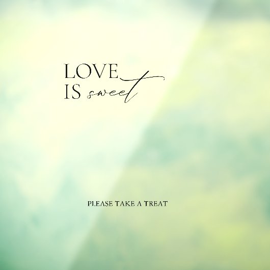 Minimale Elegante Liefde is Zoete Acryl Decal Teke (Vel 3)