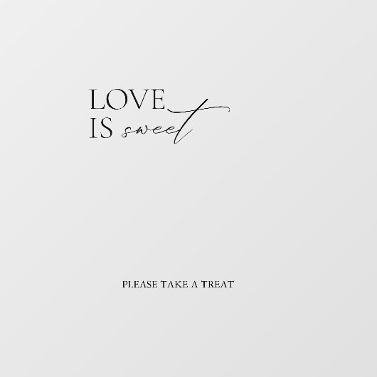 Minimale Elegante Liefde is Zoete Acryl Decal Teke (Vel)