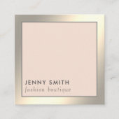 Minimale elegante luxe, eenvoudig goud vierkante visitekaartje (Voorkant)