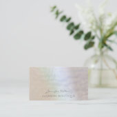 Minimale elegante luxe eenvoudige parelholografisc visitekaartje (Staand voorkant)